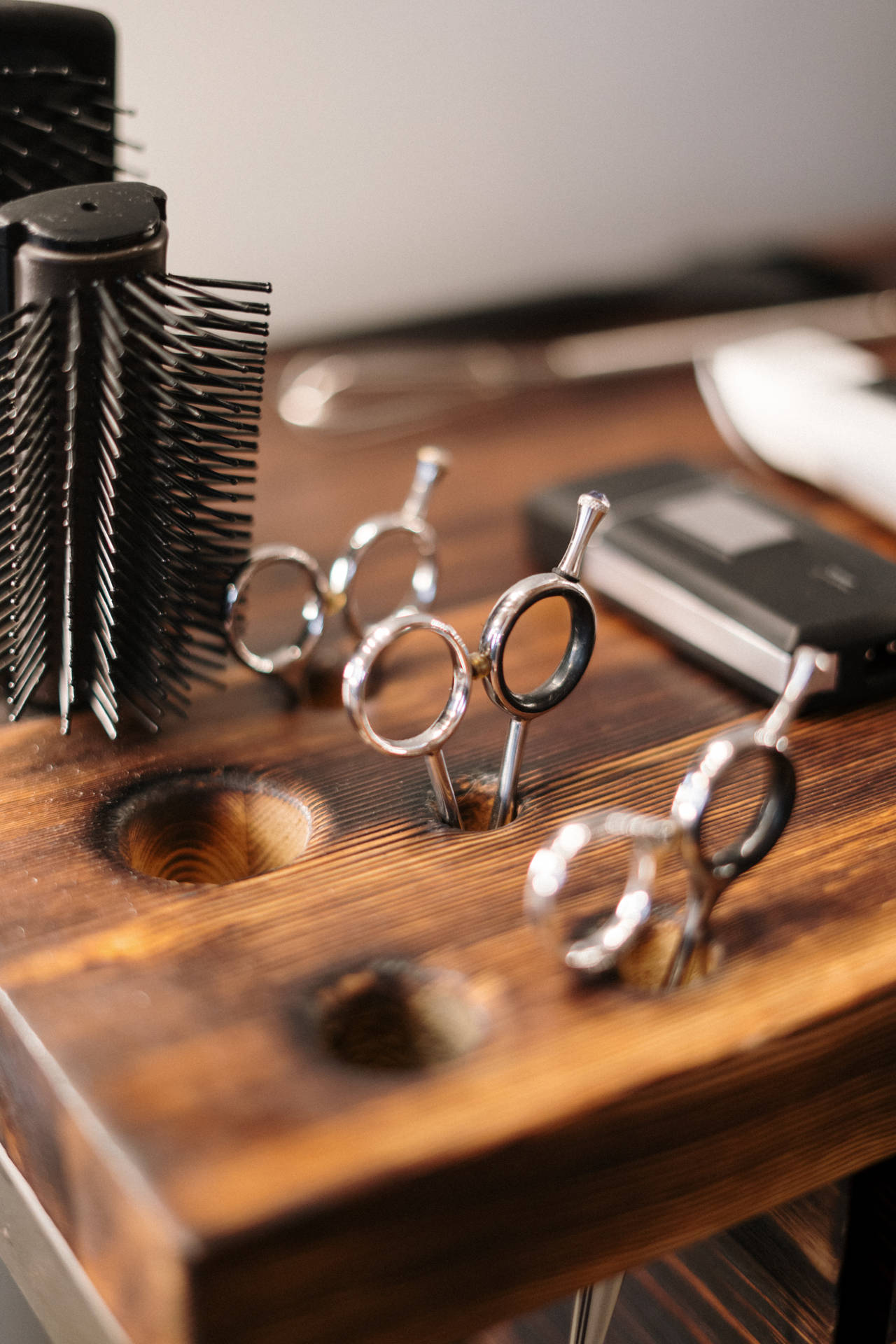 Haircut Scissors At Beauty Salon