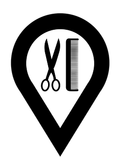 Hairdressing Icon Blackand White PNG