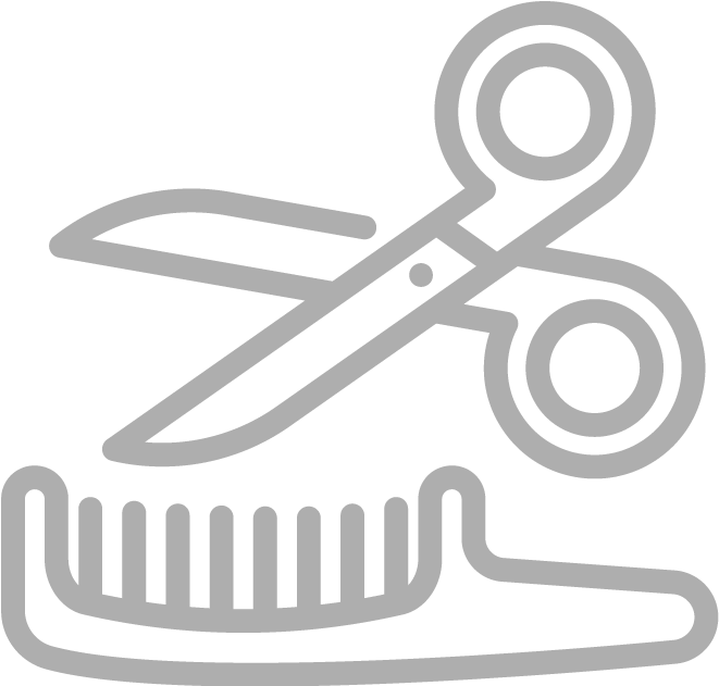 Hairdressing Scissors Comb Icon PNG