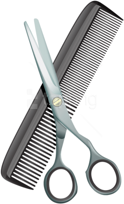Hairdressing Scissorsand Comb PNG