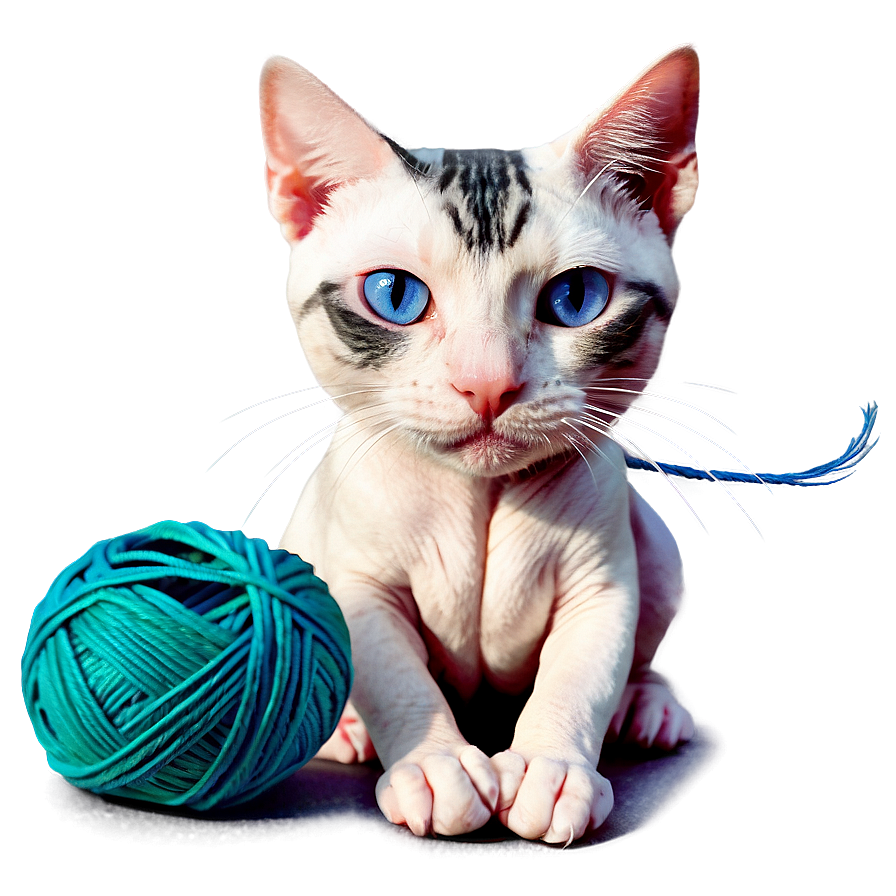 Hairless Cat And Yarn Png Xgv PNG