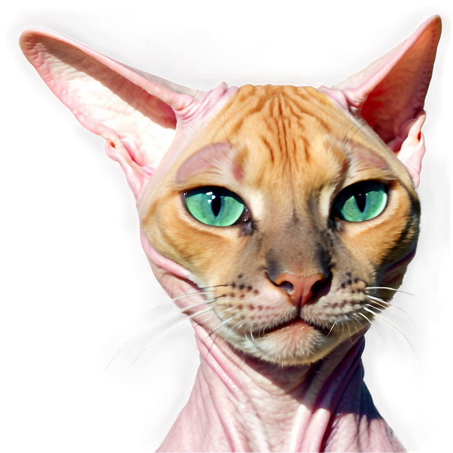 Hairless Cat Ear Png 06252024 PNG