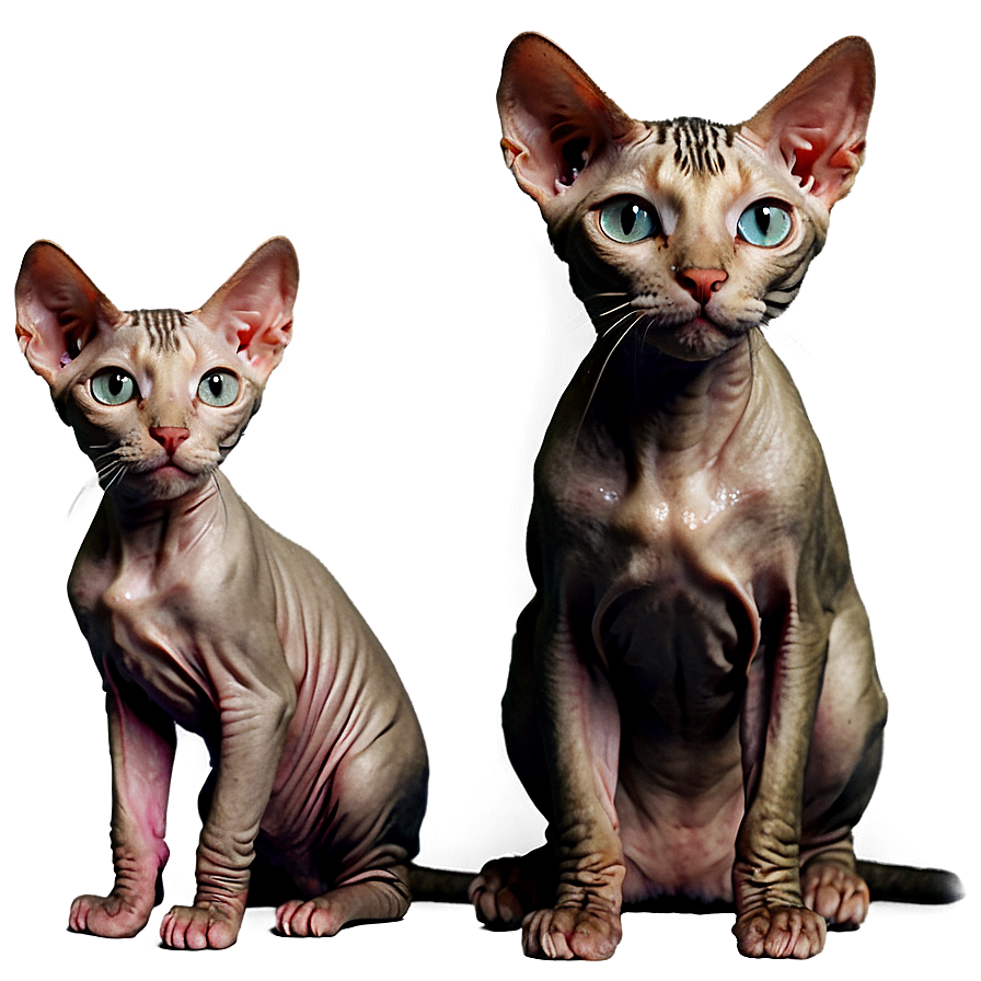 Hairless Cat Family Png Kpe50 PNG