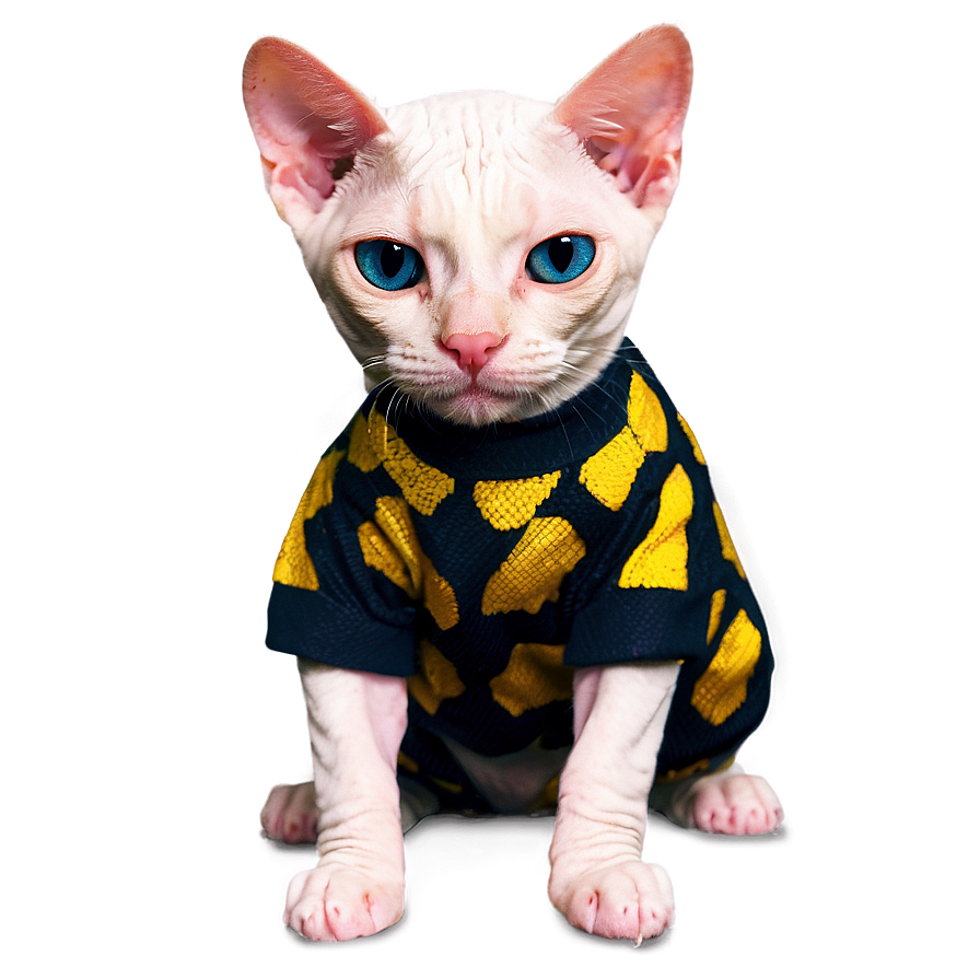 Hairless Cat In Costume Png 3 PNG