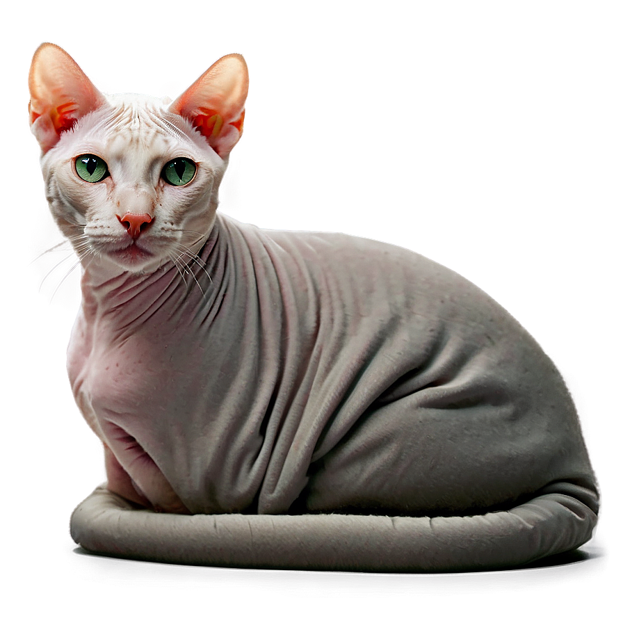 Hairless Cat On Cushion Png Fpq PNG