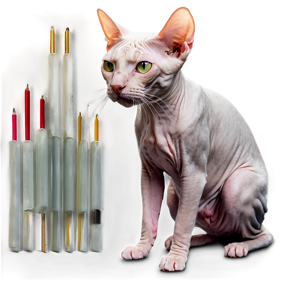 Hairless Cat Sitting Png Elt17 PNG