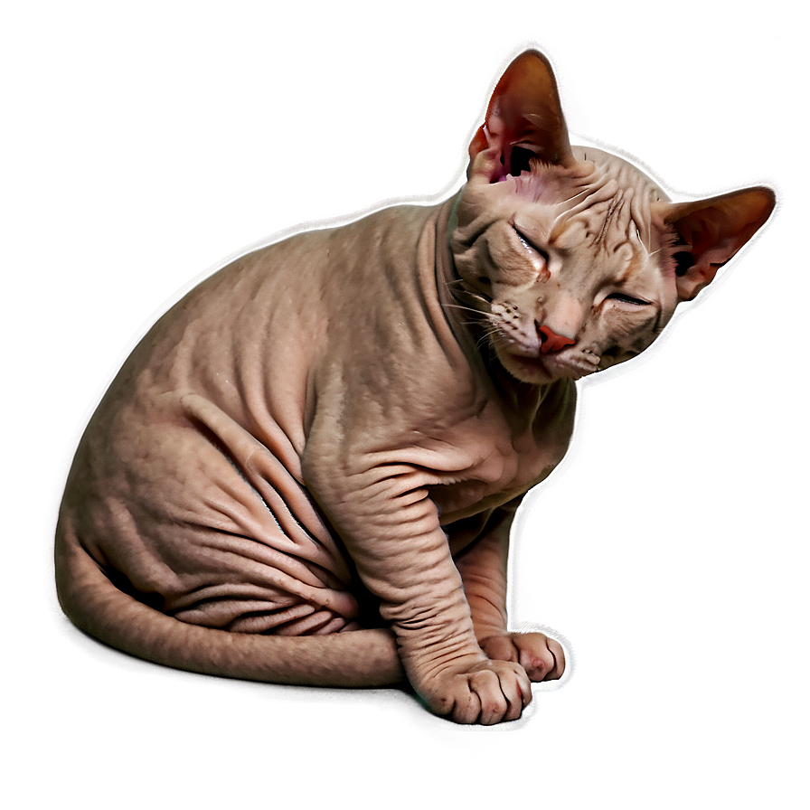 Hairless Cat Sleeping Png Jem PNG