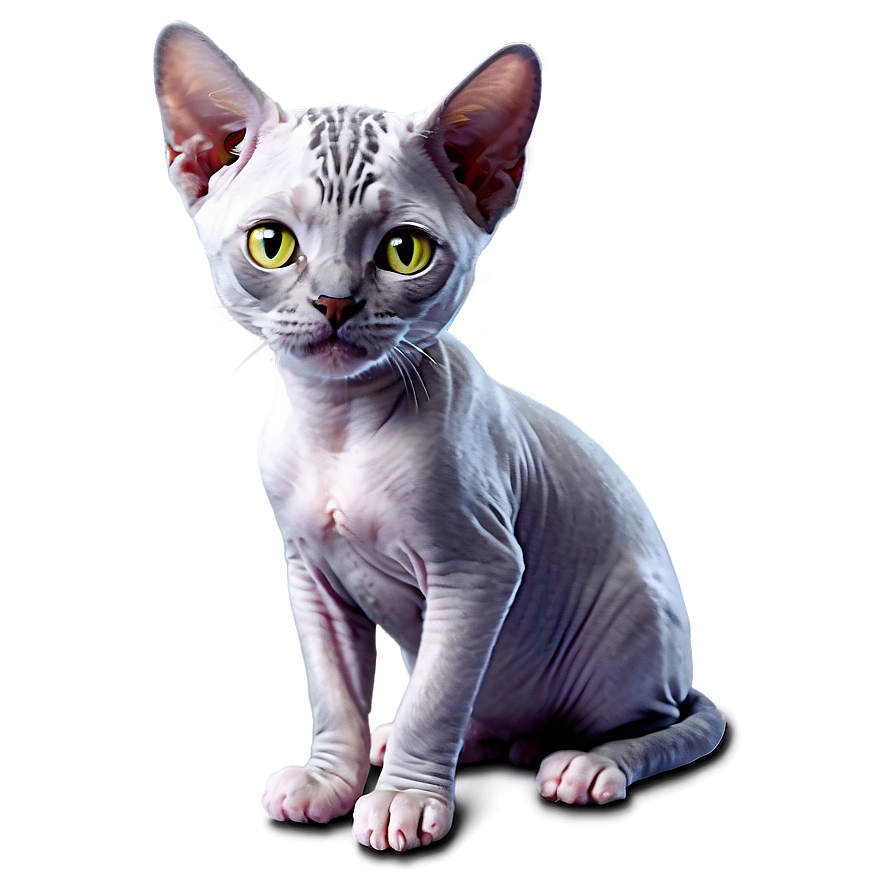 Hairless Cat With Hat Png 06252024 PNG