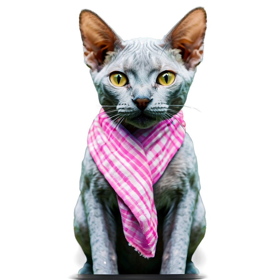 Hairless Cat With Scarf Png Mbi47 PNG