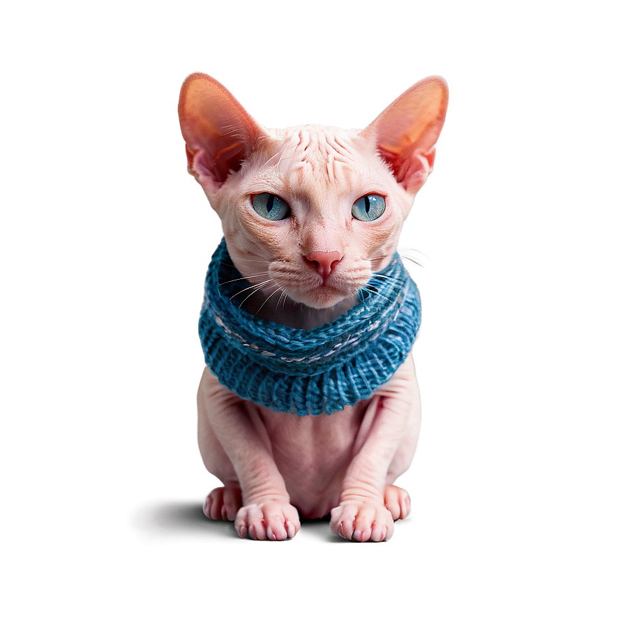 Hairless Cat With Scarf Png Xvu53 PNG