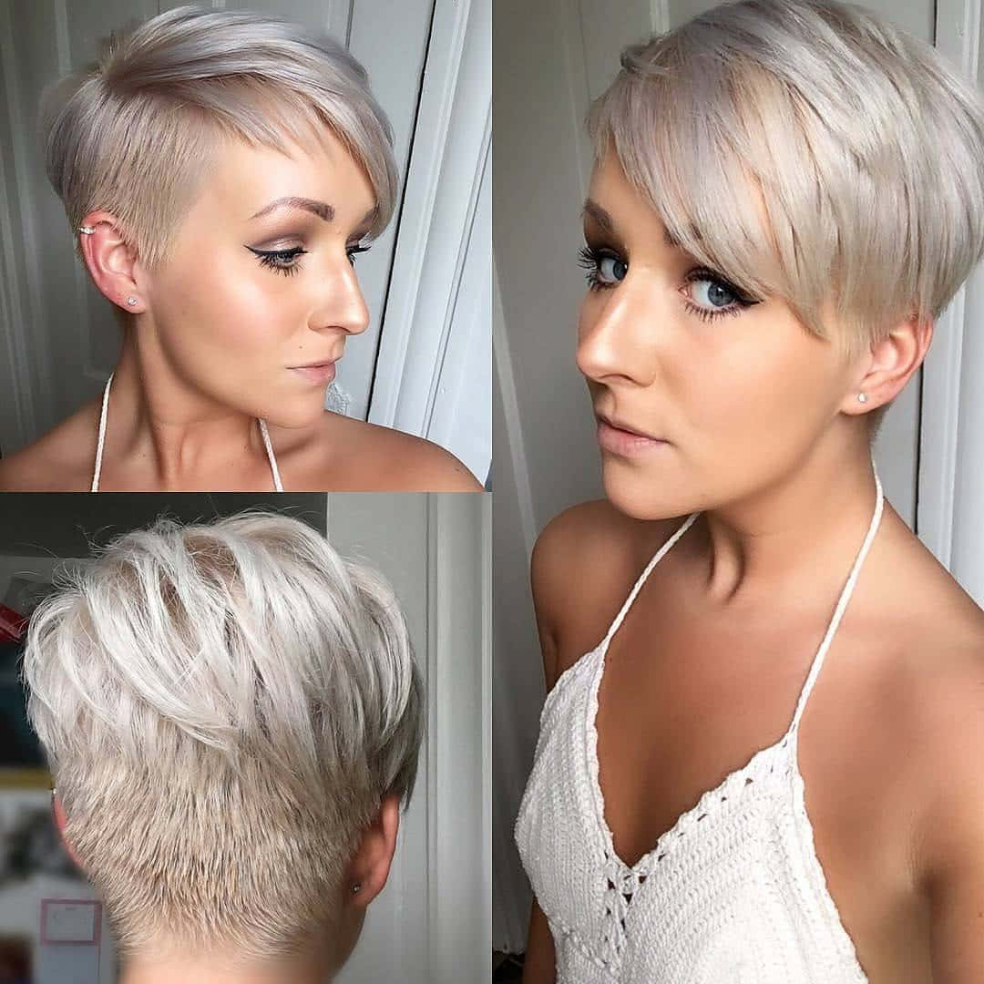 A Woman With A Short Blonde Hairstyle