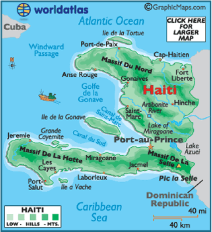 Haiti Geographical Map PNG