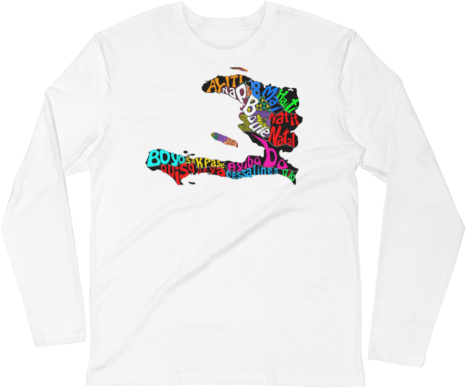 Haiti Map Art T Shirt Design PNG