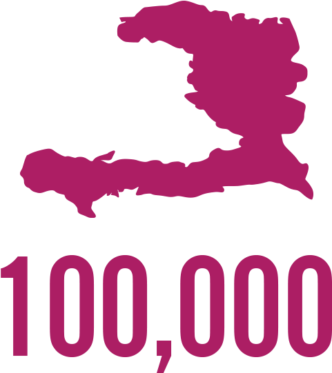 Haiti Map100000 Milestone PNG