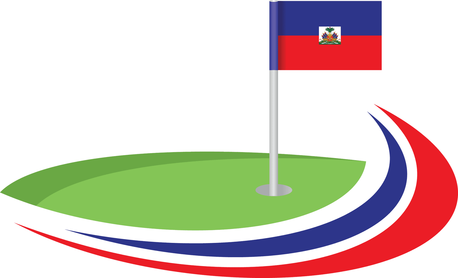 Haitian Flag Graphic Design PNG