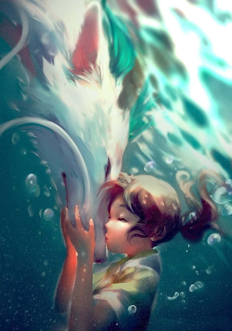 "Stay Connected with Haku from Spirited Away" Wallpaper
