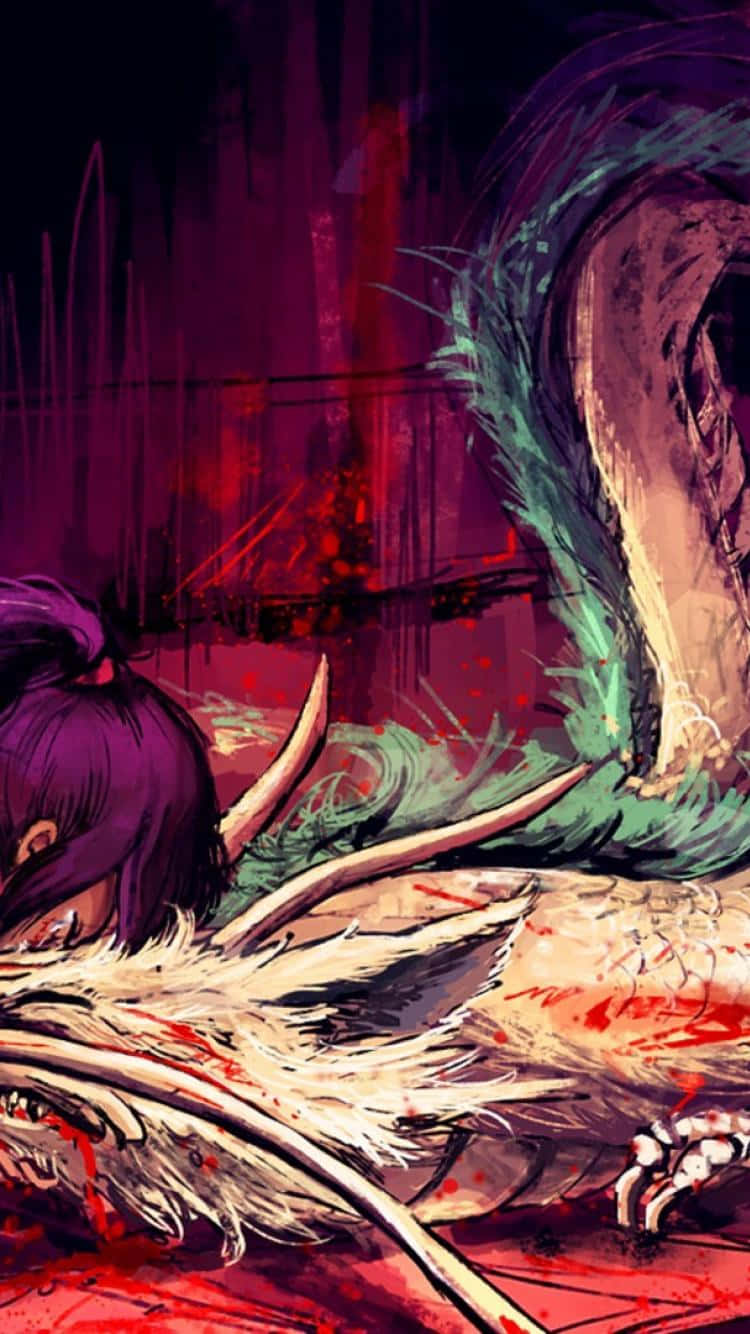A Girl Is Laying On A Bed Of Blood Wallpaper