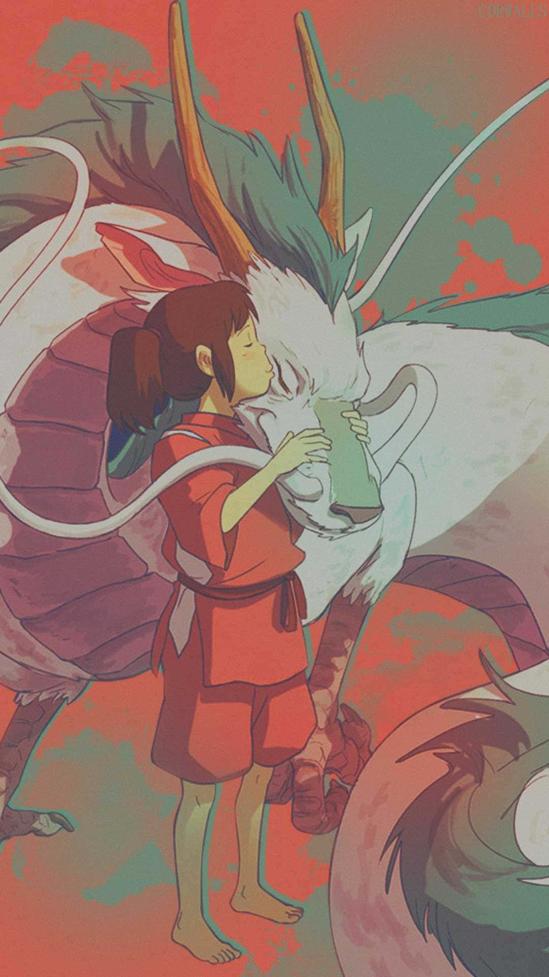"The magical dragon Haku from Spirited Away!" Wallpaper