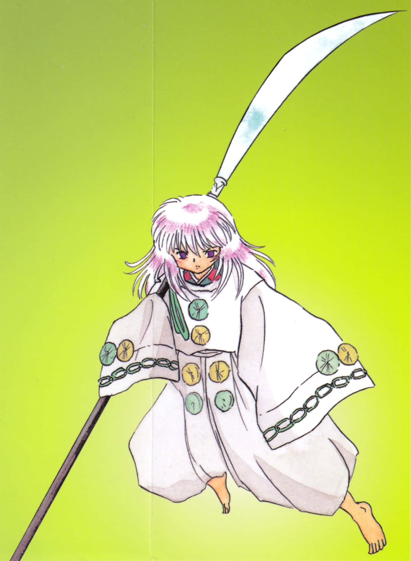 Hakudoshi in a fierce battle stance Wallpaper