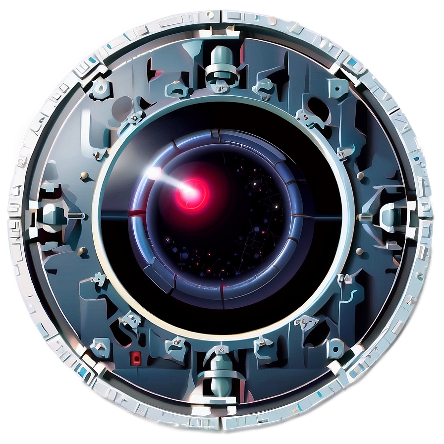 Hal 9000 Simple Line Art Png Sqq1 PNG