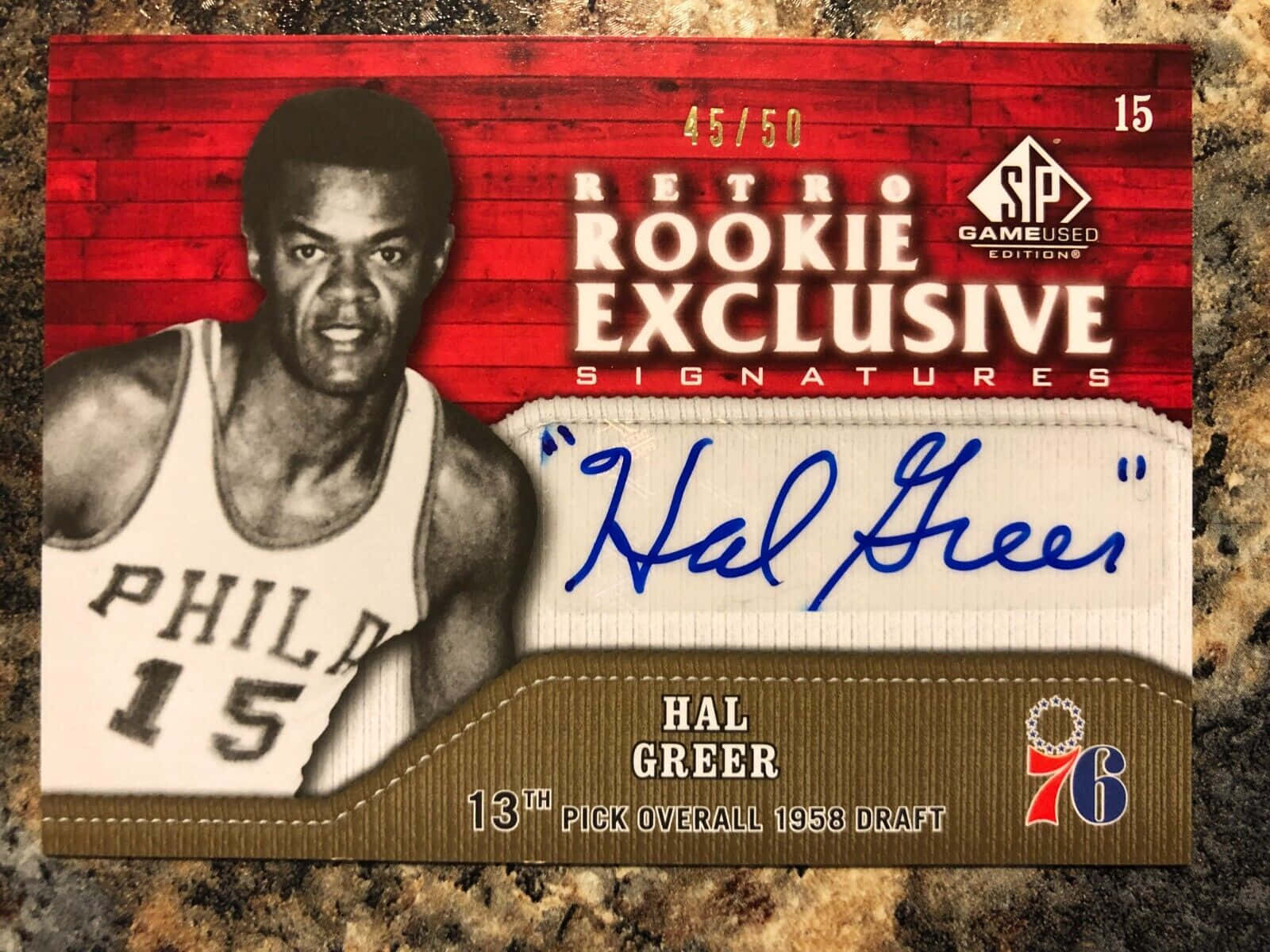 Hal Greer Exclusive Basketball Card With Signature Wallpaper