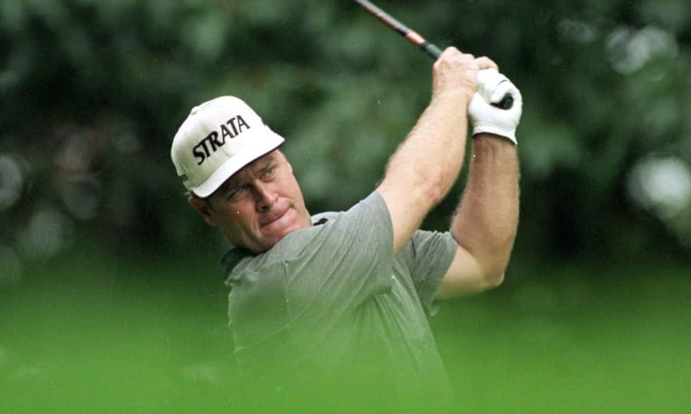 Hal Sutton Swings Up A Golf Club Wallpaper