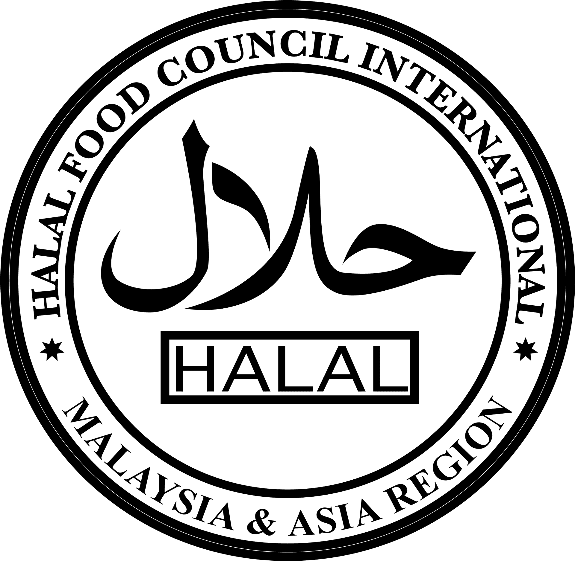 Halal Food Council International Certification Seal PNG