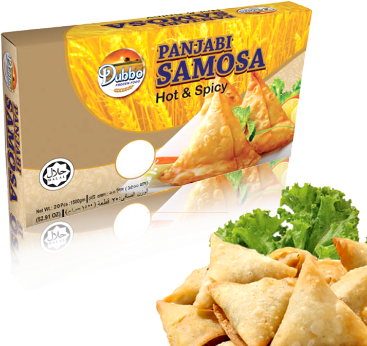 Halal Panjabi Samosa Packaging PNG