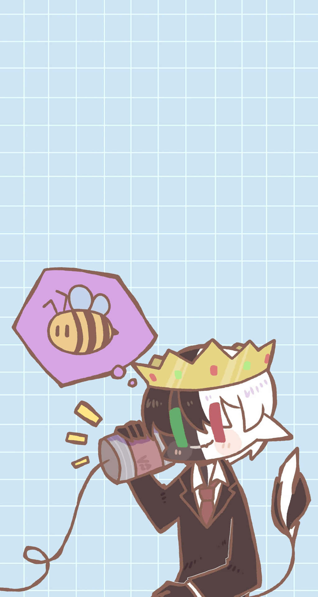A Cartoon Character With A Microphone And A Bee Wallpaper