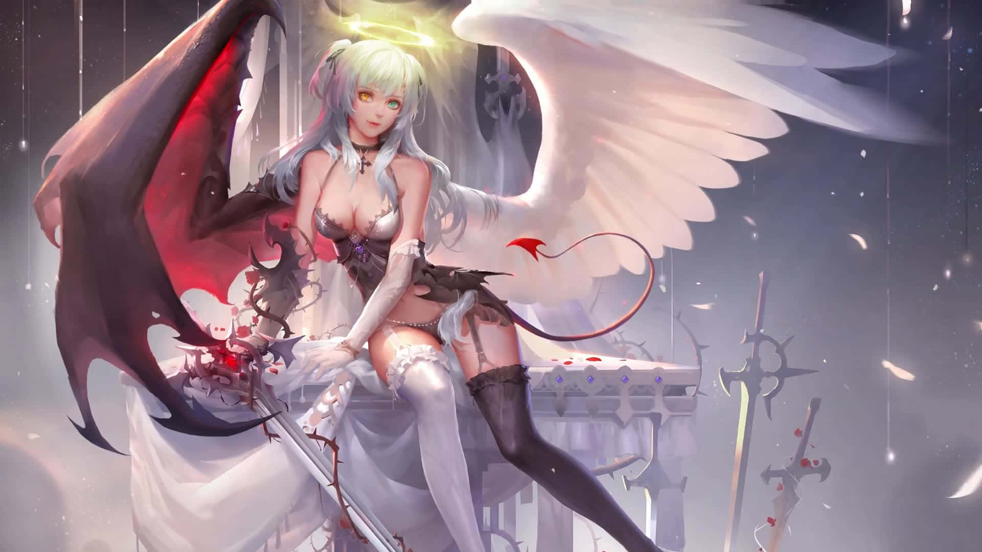 Half Angel Half Demon Fantasy Artwork.jpg Wallpaper