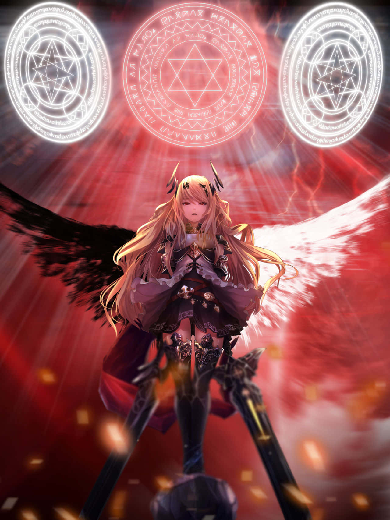 Half Angel Half Demon Warrior Wallpaper