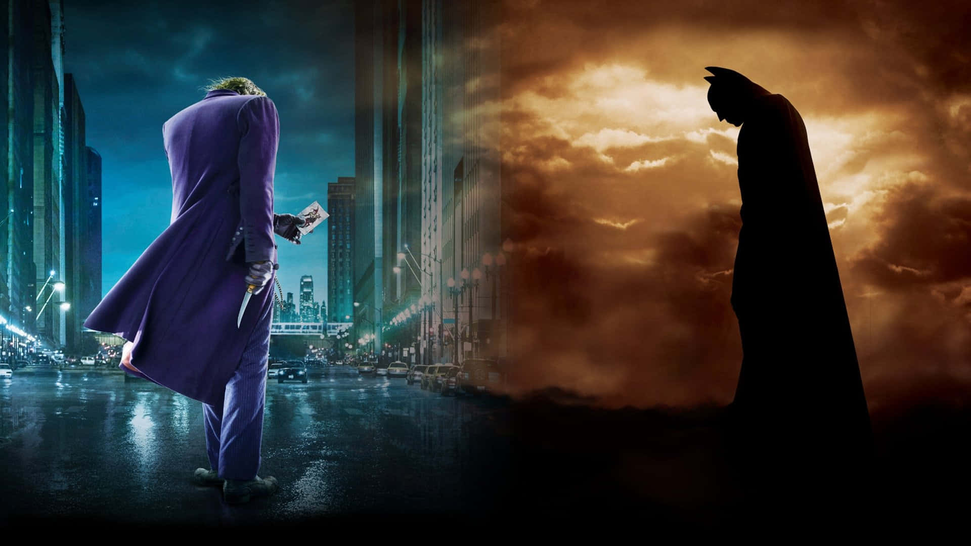 Download Sad Back Of Half Batman Half Joker Back Wallpaper 