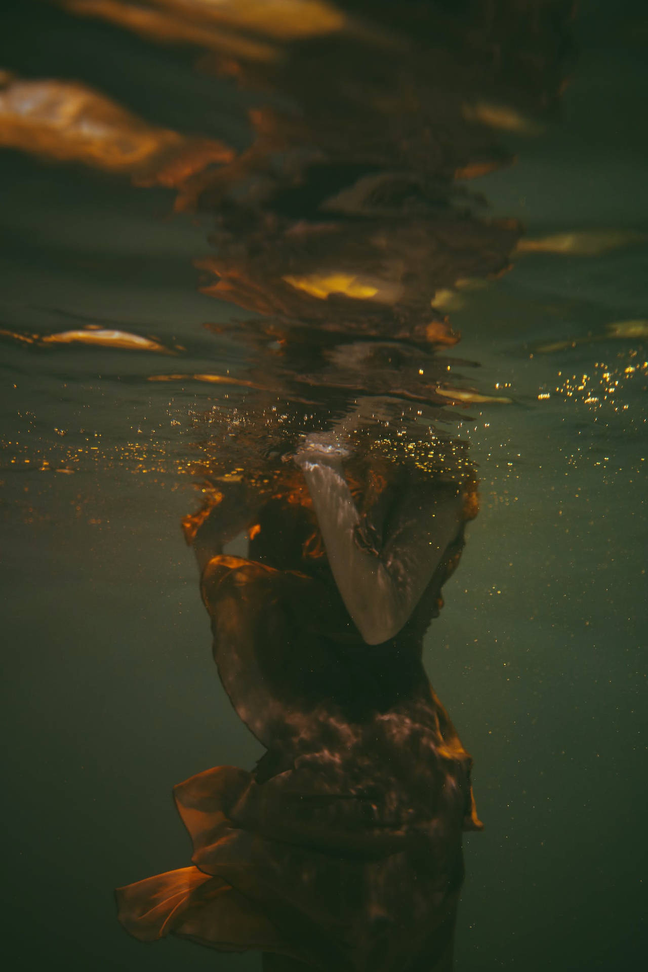 Half Body In Water Aesthetic Photography
