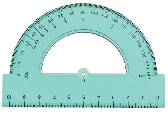 Half Circle Protractor PNG