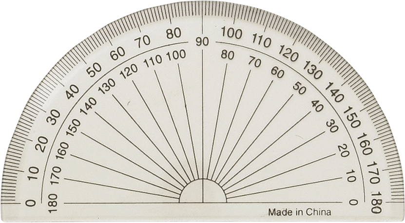 Half Circle Protractor Measurement Tool PNG