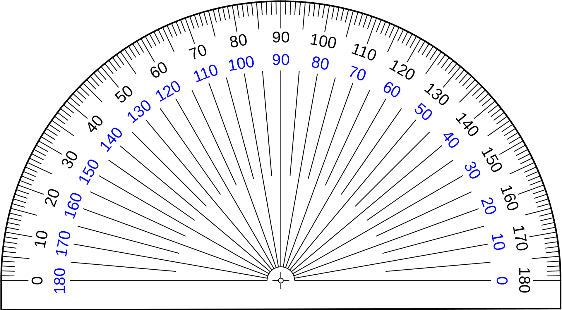 Half Circle Protractor Measurement Tool PNG
