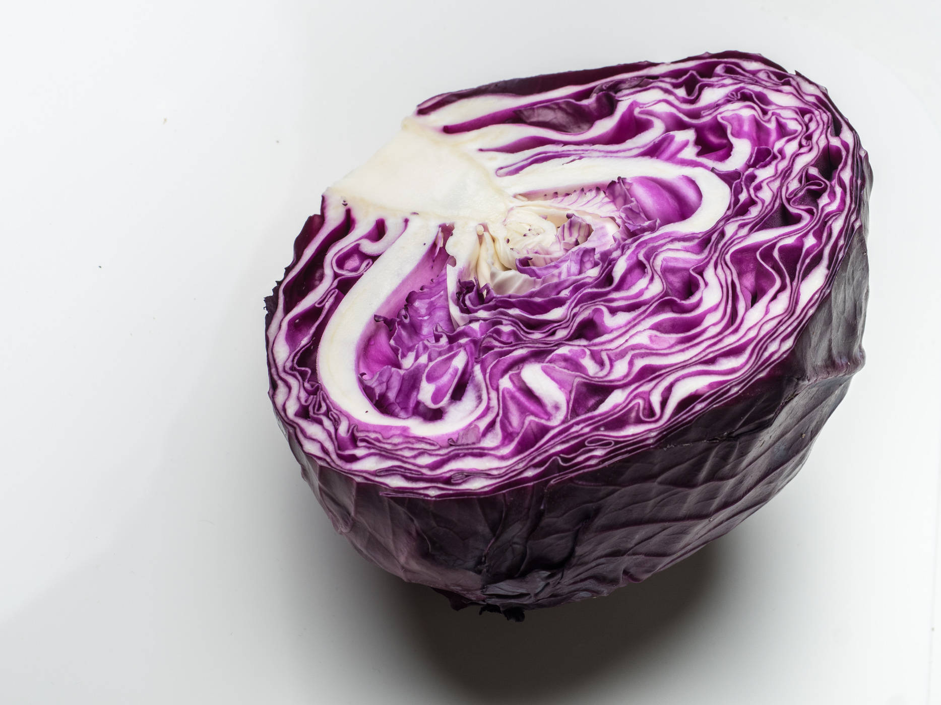 Half Cut Red Cabbage Cross Section Wallpaper
