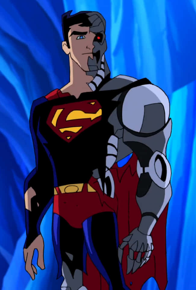 Half Cyborg Superman Legion Of Super Heroes Wallpaper