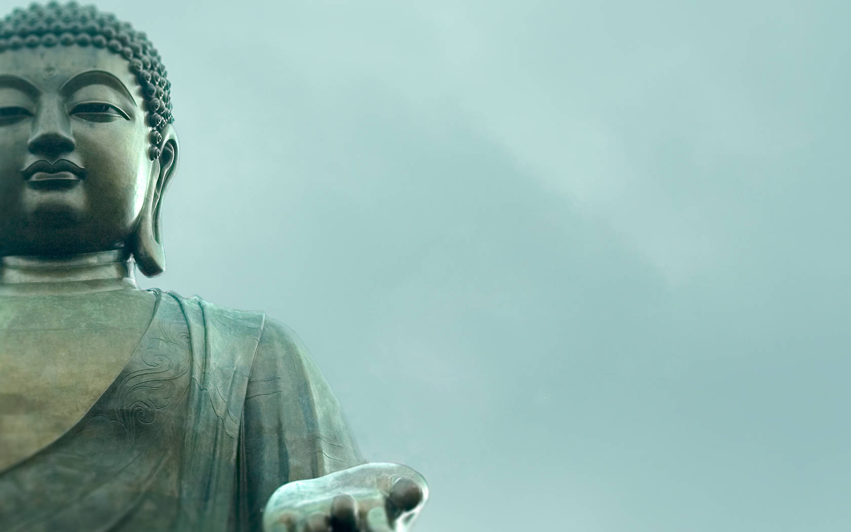 Half-Face Portrait Of Buddha Desktop Wallpaper