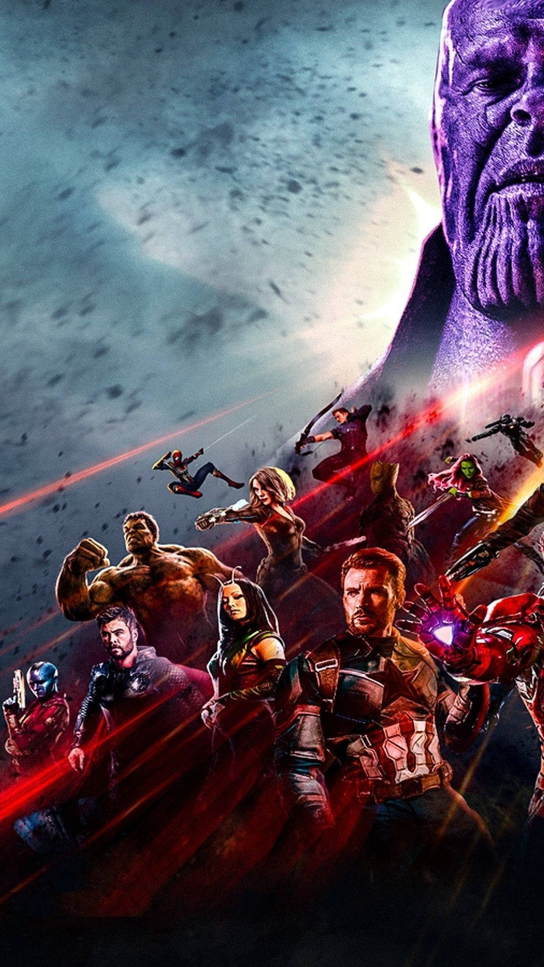 Halv-Ansigt Thanos Avengers iPhone Tapet Wallpaper