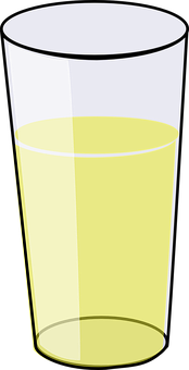 Half Full Glass Vector Illustration PNG