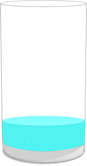 Half Full Glass Vector PNG