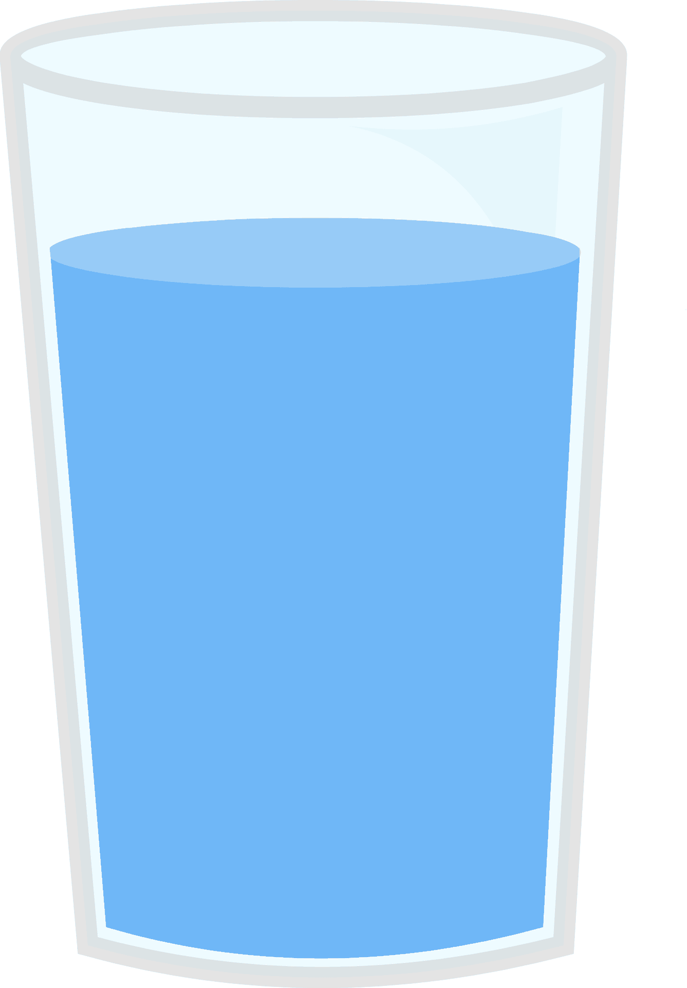 Half Full Glassof Water Vector Illustration PNG