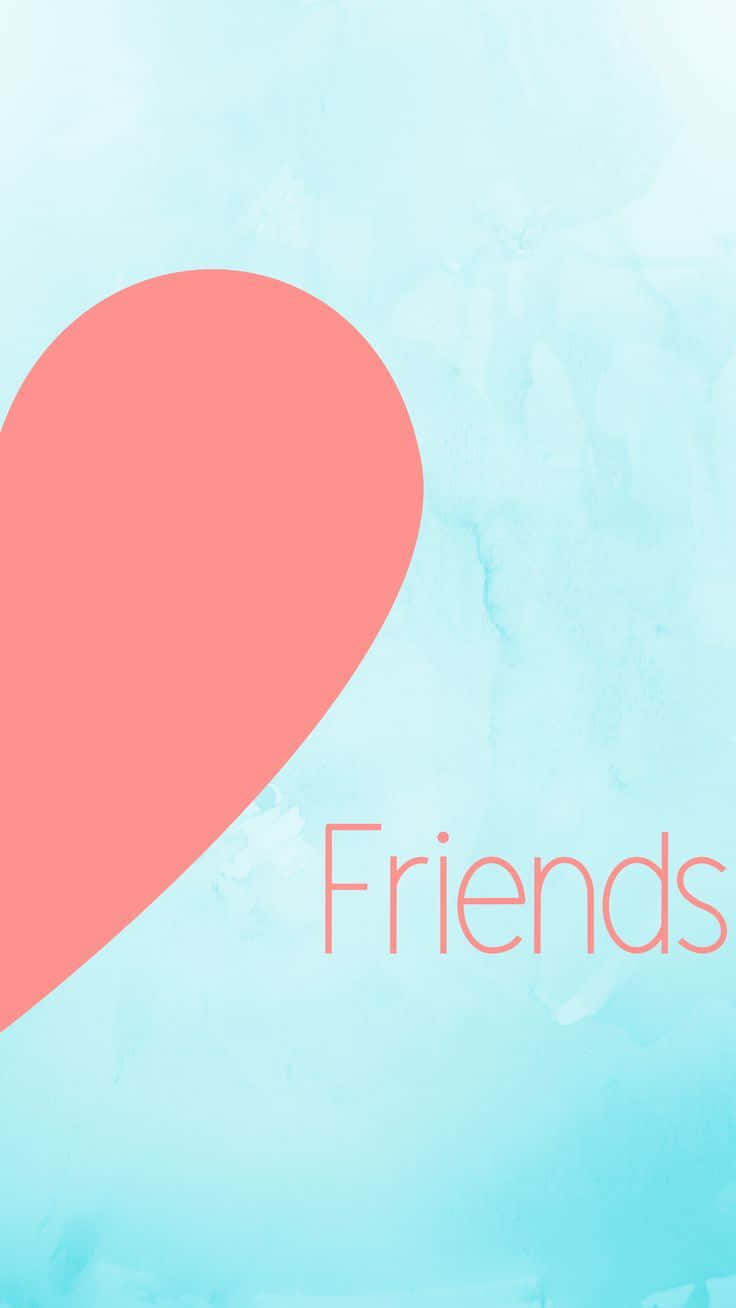 Half Heart Friends Graphic Wallpaper