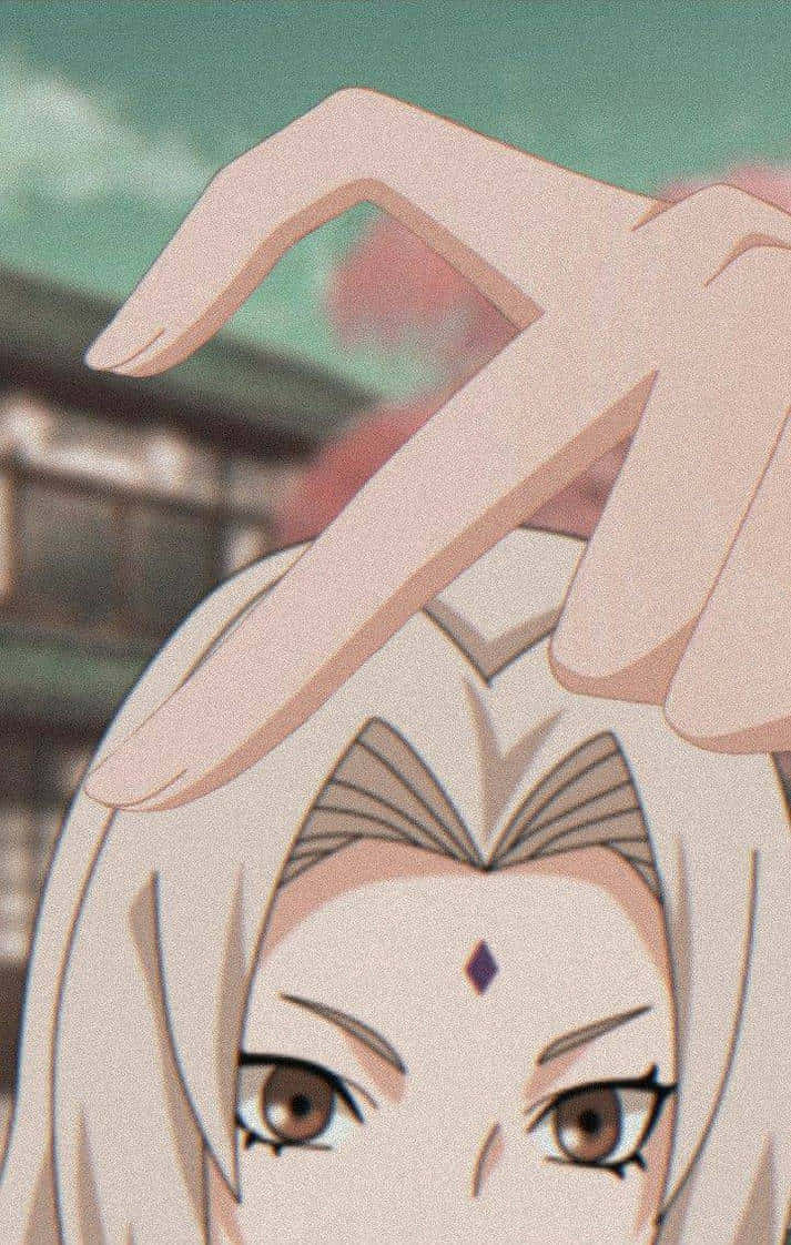 Half Heart Gesture Anime Character Wallpaper
