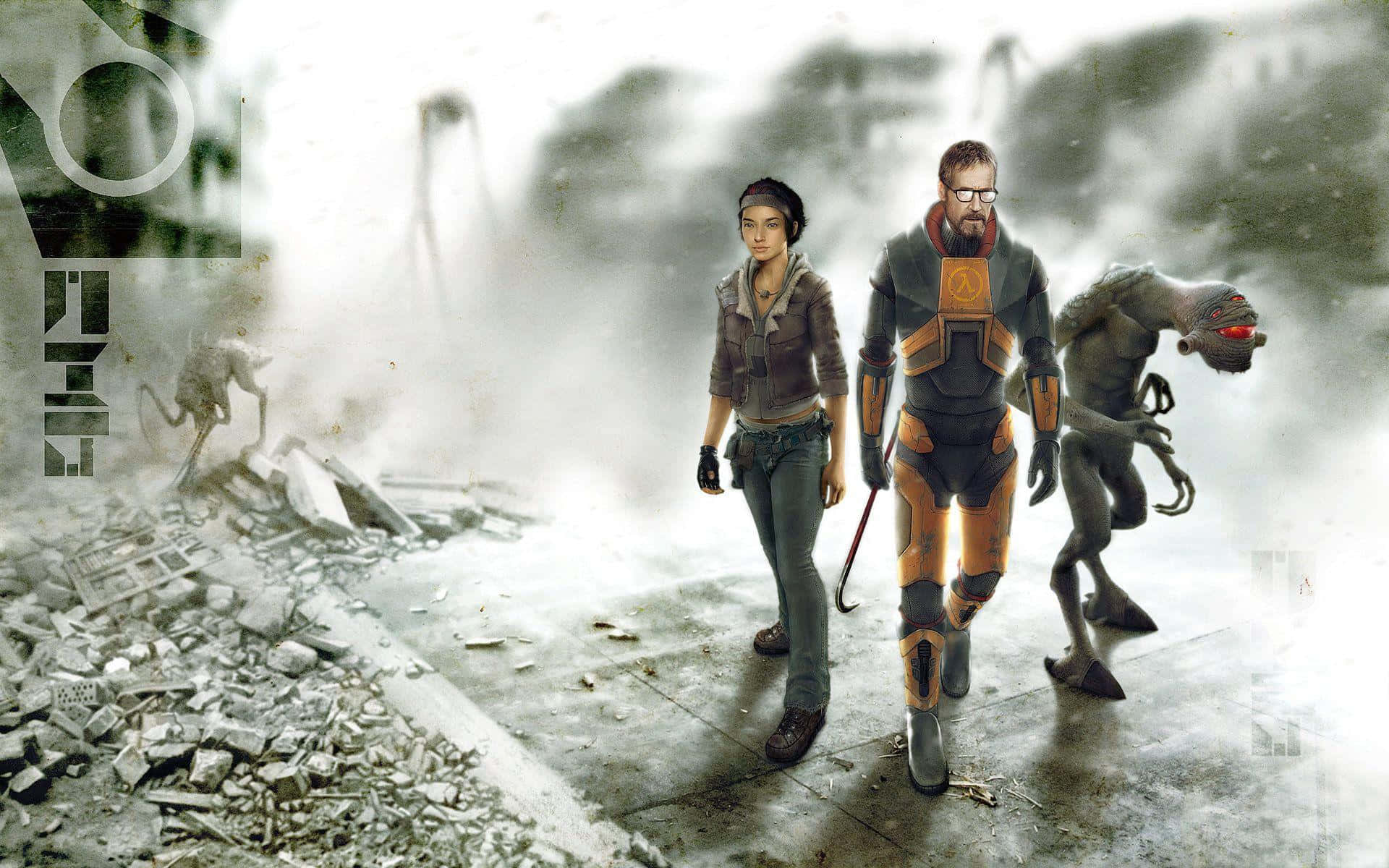 Prepare to take action in the dystopian world of Half-Life 2 Wallpaper