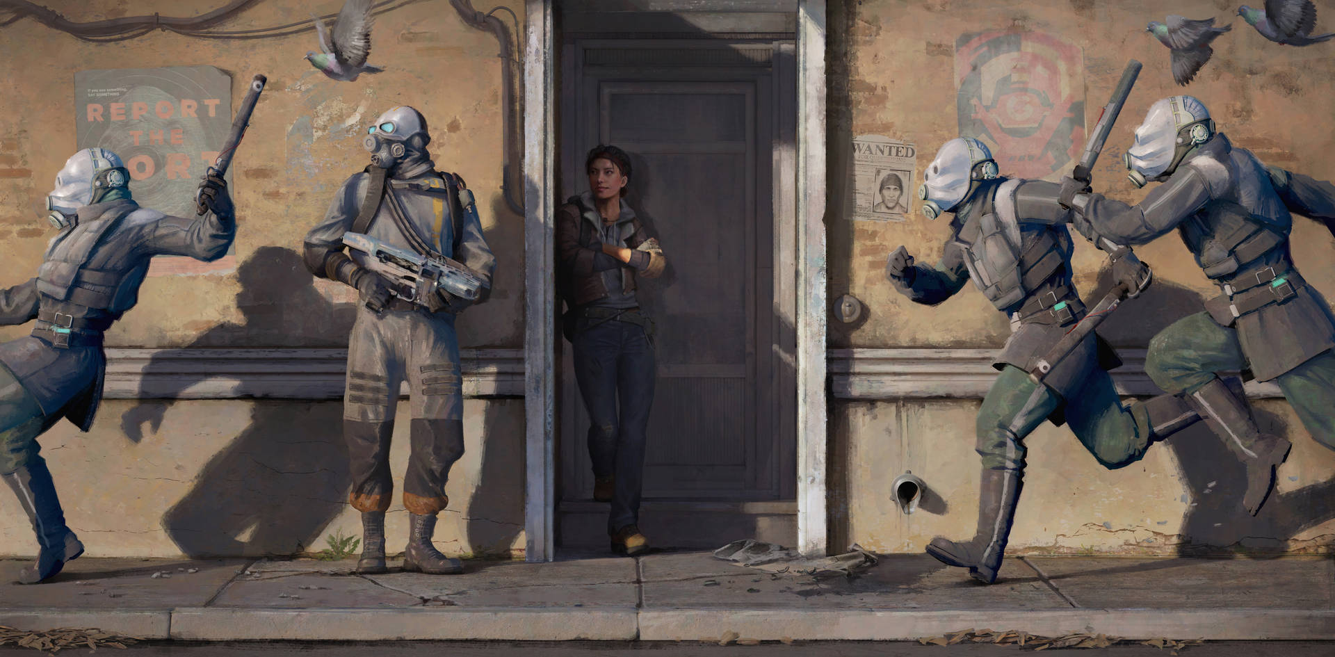 Half-Life Alyx Vance In Alley Wallpaper