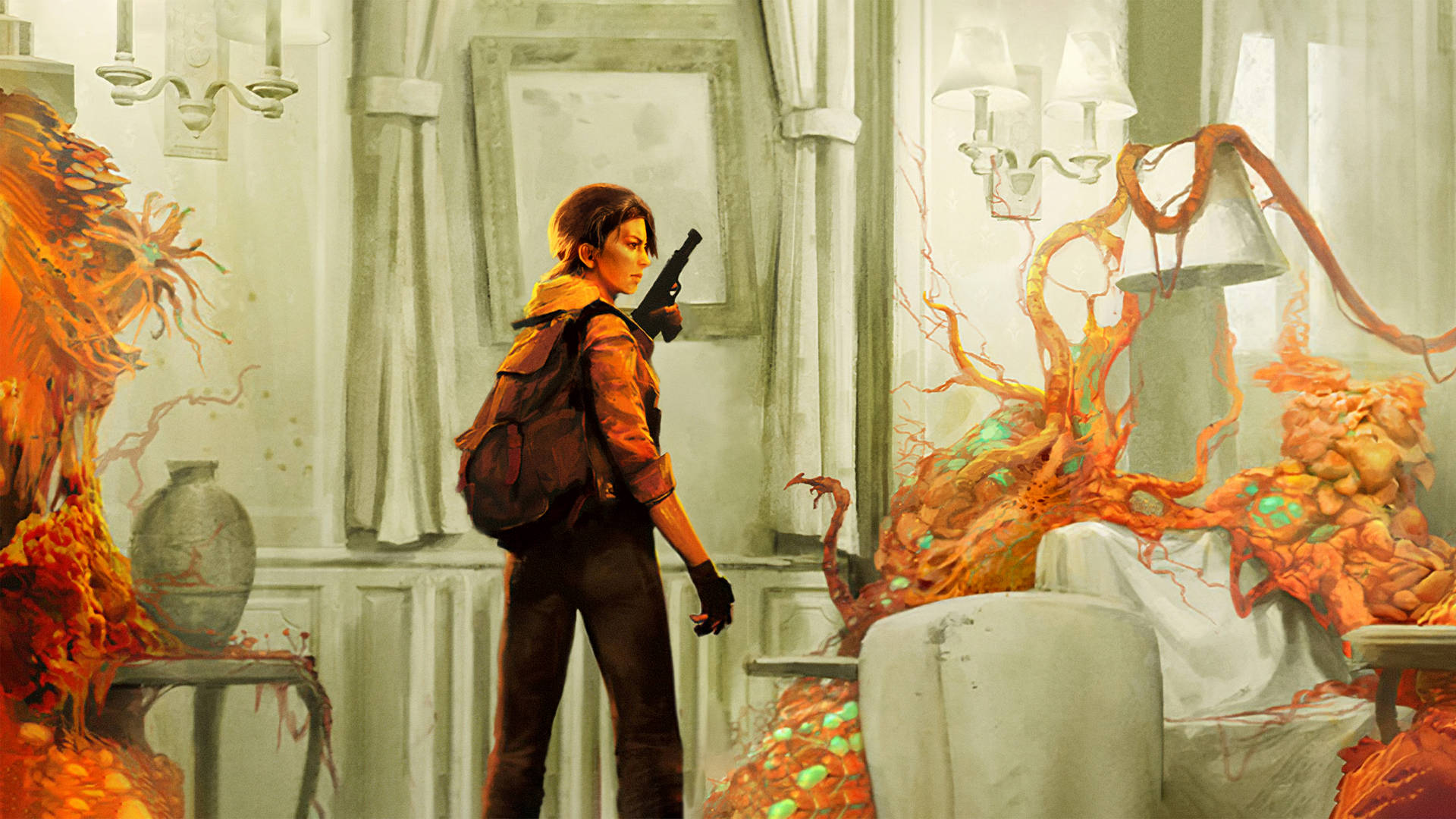 Half-Life Alyx With Xen Flora Wallpaper