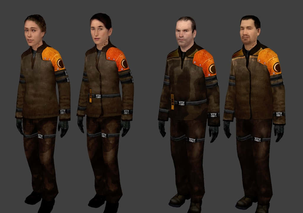 Personajesicónicos De Half-life Reunidos Juntos Fondo de pantalla