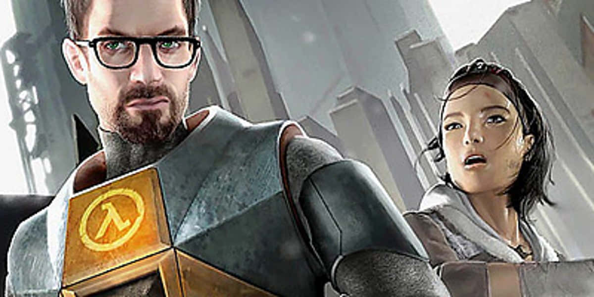 Half-Life Characters Unite at City 17 Wallpaper